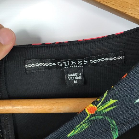 NWT Guess Black Floral Long Sleeve Romper - Picture 3 of 6